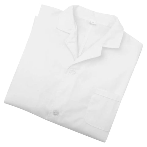 Folded Men's White Lab Coat With Long Sleeves Doctor Uniform For Medical Students And Professionals Breathable Comfortable Clinical Coat