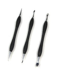 Leathercraft Modeling Tools Set Three Piece With S M L Sizes In Red PVC Pouch Six Tips For Precise Lines Carving Figures