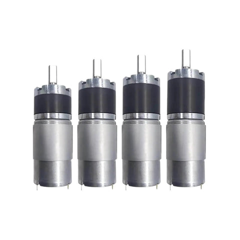 Four 42 Millimeter DC Motor With Planetary Gearbox 12V 24V High Torque Reduction Low Speed High Power 7 To 1351 RPM Heavy Duty Motors