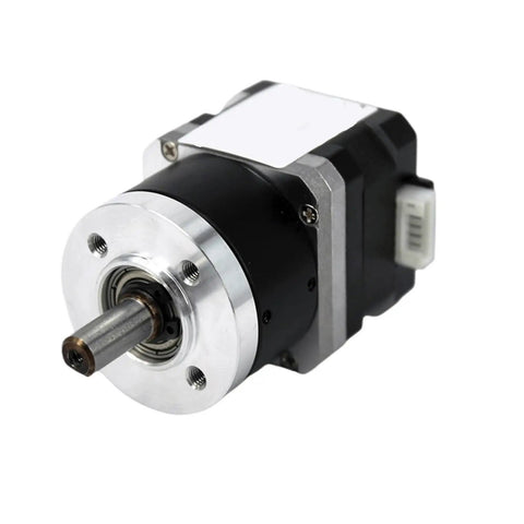 Rock Solid Nema17 Planetary Gearbox Reducer With Whisper Quiet Worm Drive Kicking Up Smooth Power For 42Mm Stepper Motors and 1.2A Torque Boost on Any DIY Rig, showcasing the compact design and keyway shaft.