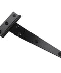 Heavy Duty 6 Inch T Strap Door Hinges 4 Pack Tee Shed Gate Hinges For Wooden Doors And Cabinets Black Finish Strong Steel Construction