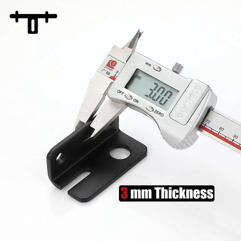 Measuring thickness of Black Stainless Steel Flip Latch Extra Thick 3mm Heavy Duty Gate And Door Latch With Safety Packlock Hole