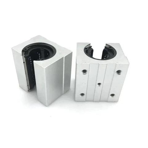 Two Pack Open Type Linear Motion Ball Bearing Slide Block For Router Fits SBR10UU SBR12UU SBR16UU SBR20UU SBR25UU Linear Guides, white
