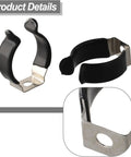 Close-up of Heavy Duty Spring Clips For Tool Storage Narrow Base Pipe Clamps For Brooms Brushes Rakes And More 20mm To 30mm Quick Grip
