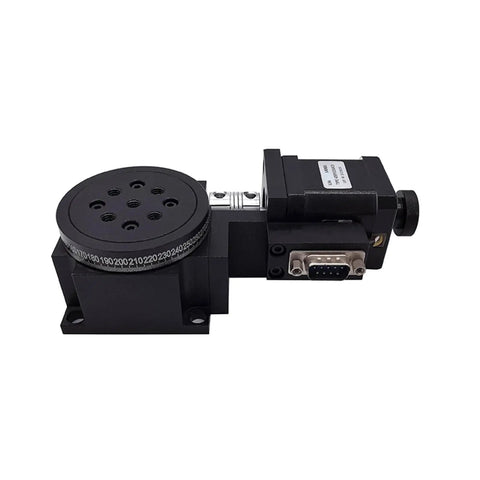 Spindle Motor Rock Solid 60WS High Precision Optical Stepper Motor With Warm Gear Stage Black Aluminum For Total Station Rotary Positioning
