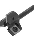 Premium 1/4 Inch Shank Router Bit With Anti Backlash Design And Three Carbide Inserts For Smooth CNC Woodworking, close-up view.