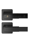 Top view of Breezy Setup Smart Keyless Entry Door Lock Slam Down Secure Fingerprint Scanner with keypad and fingerprint sensor.