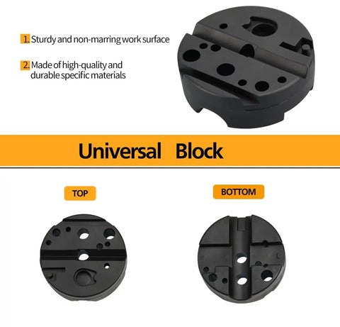 Universal block from Pin Punch Set 14Pc Removing Repair Tools With Universal Block And Hammer, durable and versatile for repairs.