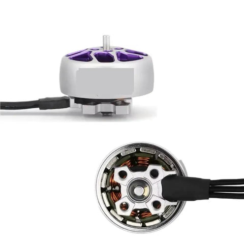Side and top view of 4500KV Brushless Drone Motor For 2-4S FPV Racing Drones And Quadcopters Lightweight 2mm Shaft
