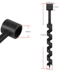 Hand Powered Wood Auger Drill Bit 1 Inch By 12 Inch With Wrench For DIY Bushcraft Camping Survival Gear side and dimensions