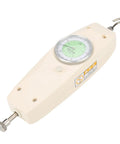 200N Analog Dynamometer Force Tester For Push And Pull Measurements In Electronics Manufacturing And Light Industries A Handy Accurate Load Testing Tool For DIYers Makers And Designers., cream analog dynamometer with hook and push rod