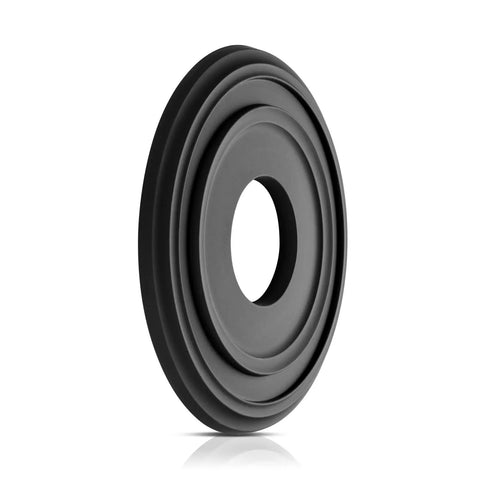 Matte Black PU Ceiling Medallion for Light Fixtures and Ceiling Fans, Twelve and A Quarter Inch Outer Diameter, Four Inch Inner Diameter