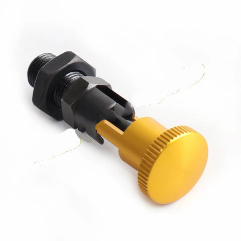 Tough As Nails Self Locking Indexing Plunger With Fine Thread Aluminum Knob And Durable Carbon Steel M5 To M16 for CNC routing.