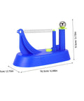 Sky-blue Hands On Pendulum Educational Tool for physics experiments in middle school classrooms with measurement labels.