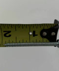 Measuring tape showing length of a pan head screw for Two White Bi-Fold Closet Door Pull Knobs Replacement Kit Pack Of 2 With Two Long Pan Head Screws And Washers