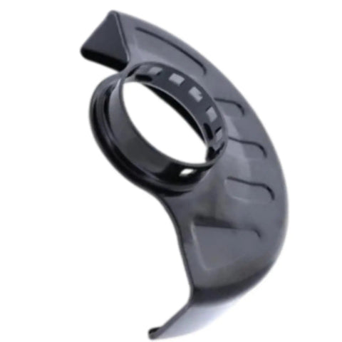 Heavy Duty Angle Grinder Guard Beefed Up Protective Shield For Standard Power Tools Adjustable Safety Disc Cover side view, black plastic construction.