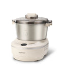 Joydeem 3.7Qt Electric Dough Maker With Smart Seasonal Fermentation And 150W Motor in stainless steel and white base.