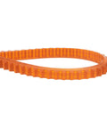 Close-up of MB Series 4 Pack Standard Sewing Machine Belt MB 500 Motor Drive V Belt 500mm showing orange polyurethane ribs.
