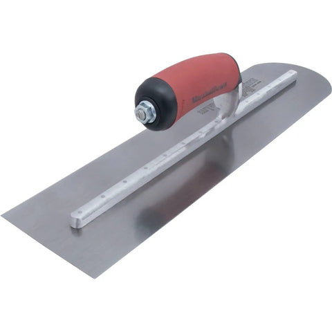 Rounded Front Finishing Trowel With Dual Edge Design For Smooth Concrete, 16 x 4 Inch Steel Blade, Pro Grade Performance, Made In The USA