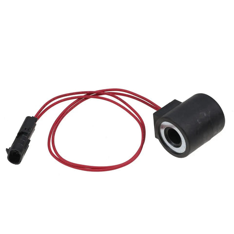 12V Solenoid Valve Coil For Hydraforce Stems 10 12 16 38 58 Series 5 Eighth Inch Hole Drop In Replacement Part 6359412 with red wires