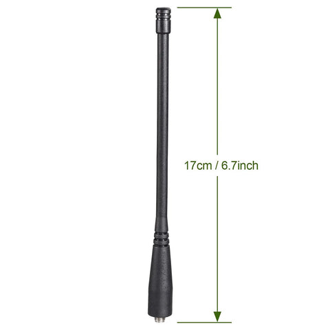 Dual Band Ham Radio Antenna 136-174MHz and 400-470MHz Omni Directional 3 dBi Gain SMA Female, 17cm size