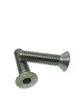 Flat Head Socket Cap Screw 8-32 Stainless Steel 304 1 Inch Length 25 Pack Heavy Duty Hardware Fastener Kit For Building And Maintenance Clean Threads For Tight Fit Built To Last, two screws