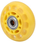 Transparent Yellow PU Casters Wheel For Luggage Carts 64mm Durable Travel Accessory Heavy Duty Wheel Replacement Smooth Rolling