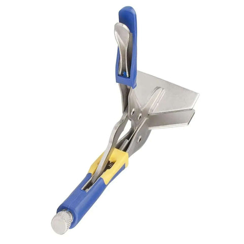 10 Inch Locking Pliers Sheet Metal Clamp Heavy Duty Welding Tool with Adjustable Pressure Screw, Rubber Handle, High Carbon Steel