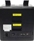 Back view of Money Counter Machine With Denomination Sorting And Built In Printer LCD Display Fake Money Detector Multicurrency Support USD EUR GBP CNY INR RUB THB Easy SD Card Updates Must Have Pro Grade Cash Counting For Busy Retail showing power, USB, and network ports.