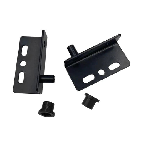 2 Pack Pivot Hinges Black Heavy Duty Concealed Shaft with Bushing for Wood Doors Cabinets and Furniture Hardware
