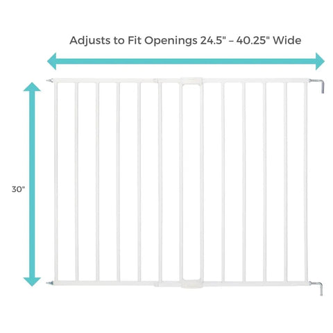 Essential Stairway and Walkway Baby Gate for Stairs and Doorways, Hardware Mounted, 30 Inch Tall, Fits Openings From 24.5 to 40.25 Inches