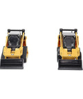 Front view of One Sixty Four Scale Skid Steer Loader And Compact Track Loader Set with diecast metal build and cab detail