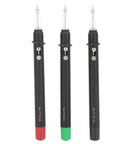 Auto Lubrication Pen For Watches With Stable Base, 3 black pens with colored bases, watch repair kit for movement maintenance