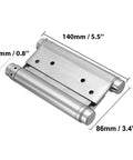 Heavy Duty 5 Inch Stainless Steel Double Action Door Hinges For Cafe And Saloon Swing Doors Self Closing 4 Pack Two Pairs