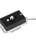 Dovetail Mount Plate For Telescope Easy Install No Fuss Narrow Rail Plate 65 By 43 By 15mm with size dimensions shown