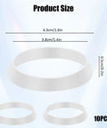 10 Pack Silicone Seal Rings For Drain Pipes And Sinks No Brainer Rubber Gasket Washers For One And a Half Inch Waste Lines Cone Seal Ring For Leak Proof Kitchen Bathroom Outdoor Plumbing White Set, 4.3cm x 3.8cm x 0.5cm
