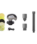 Kick Serious Gunk To The Curb With This Top Notch Power Scrubber Kit featuring sponge pads, brushes, and extender handle.