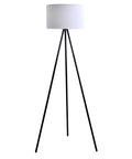 Mid Century Modern Tripod Floor Lamp In Black, Tall Standing Lamp With Adjustable Three Way Lighting To Brighten Living Room