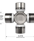 5 1310X U Joint Kit 1310 SPL22 Series OSR Outside Snap Ring Universal Joint measuring 1.062in cap diameter and 3.219in cap to cap.