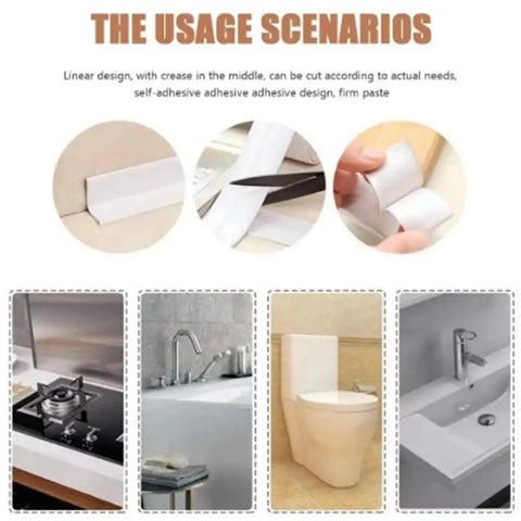 Heavy Duty PVC Sealing Tape For Kitchen Sink And Bathroom Waterproof Oil Proof Caulk Strip That Sticks Like Crazy used in various settings