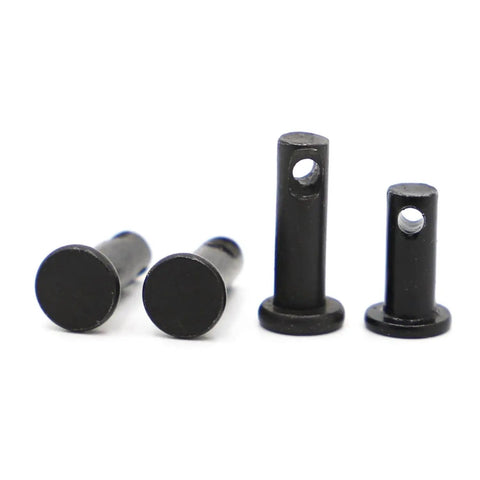 Heavy Duty Workhorse Black Carbon Steel Flat Head Roll Pin With Through Hole For Axis Positioning GB882 set of 4 pins