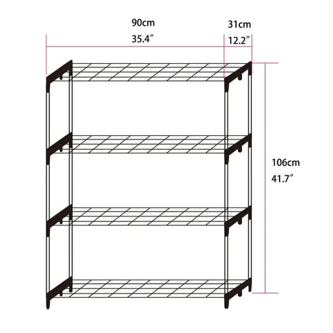Two Pack Display Storage Racking For Garden And Greenhouse Staging, 4 Tier Free Standing Shelving Unit For Plants, Shed And Garage, Durable Versatile Racks With 90cm Wide By 31cm Deep By 106cm High