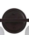 Oil Rubbed Bronze Modern 2 Light LED Bathroom Vanity Light With Clear Glass Bell Shades wall mount view