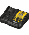 Xtreme 12V Max Brushless Drill And Impact Driver Combo Kit battery charger, black plastic with yellow labeling.