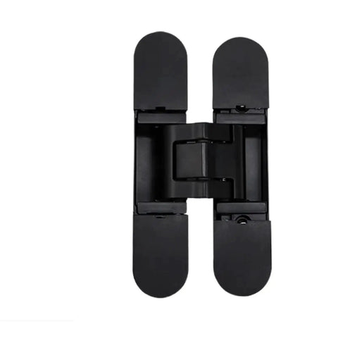Matte Black 3D Adjustable Self Closing Hydraulic Hidden Door Hinge Soft Close 180 Degree Concealed Door Hinge Heavy Duty 60Kg