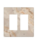 Totally Rad Beige Marble Modern Wall Plates Decorative Light Switch Covers For Toggle And Rocker Switches Super Tough Polycarbonate easy home decor upgrade.
