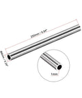uxcell 304 stainless steel round tubing, 6mm OD, 1mm wall, 250mm length, 4 pcs seamless tubes