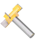 Sick New Anti Rebound Surfacing Router Bit With Smooth PTFE Coating For Flattening Wood Slabs And Acrylics On CNC Machines Safe 4 Flute Milling Cutter For Pro Woodworking Tasks In The Shop, close-up view.