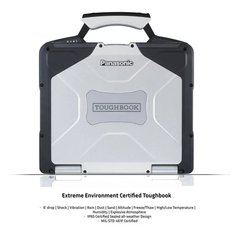 Toughbook 31 Cf 31 Mk5 Rugged Laptop With 13.1 Inch XGA Touchscreen Durable outer case with handle, IP65 rated, MIL-STD-461F certified.