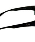 RB4173 601/71 Black Acetate Sunglasses With Gray Green Classic Lenses 62mm side view showcasing black frame and signature logo